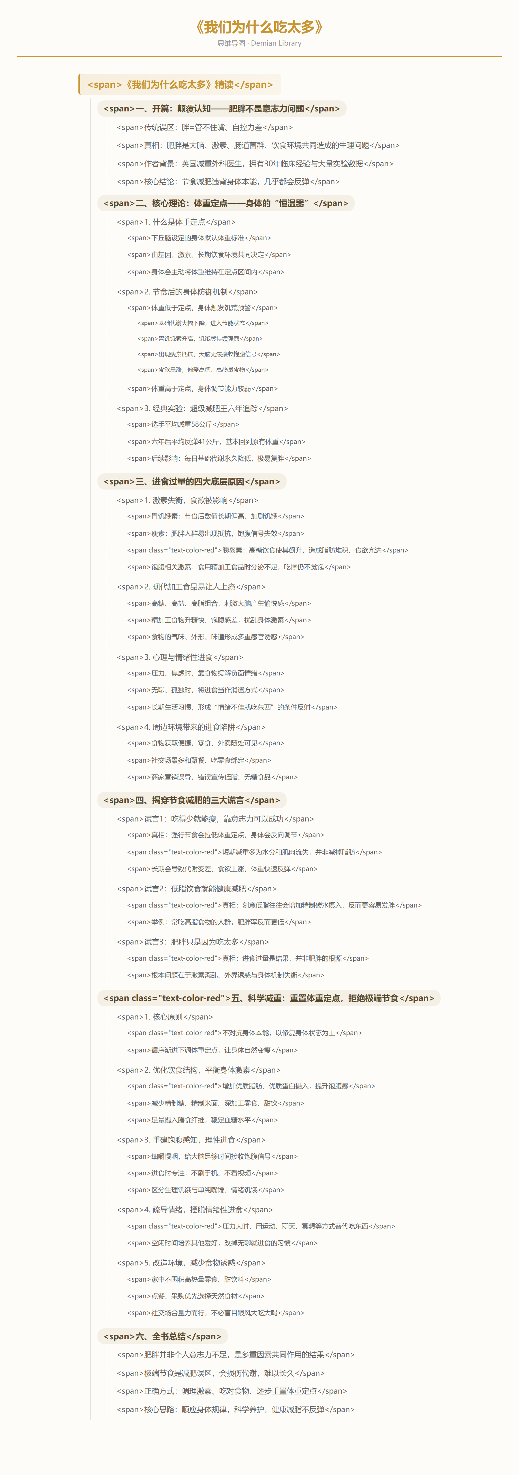 我们为什么吃太多思维导图